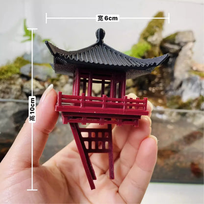 Gazebo Chinese retro building hanging pavilion rockery bonsai micro landscape pavilion DIY new style decoration 3D printing