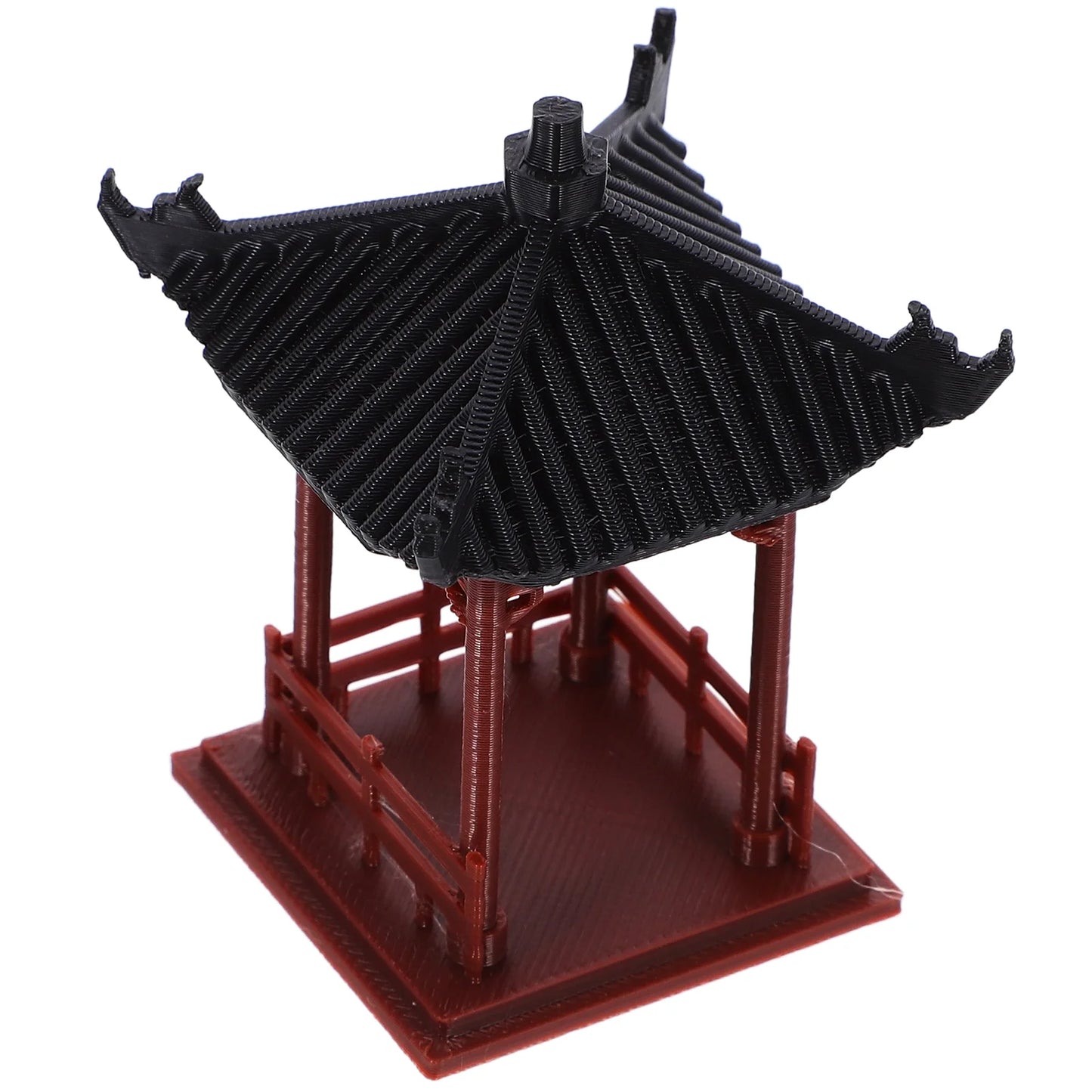 Small Pagoda Statue Mini House Ornament Gazebo Chinese Style Bonsai Temple Model