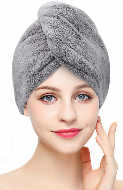 Towel Dry Hair Cap Microfiber Hair Drying Wrap Strong Water Absorbent Triangle Shower Hat