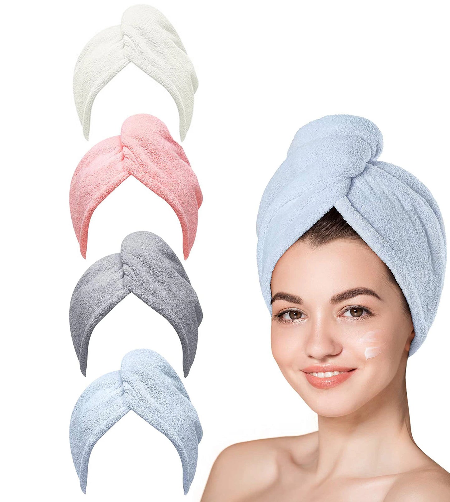 Towel Dry Hair Cap Microfiber Hair Drying Wrap Strong Water Absorbent Triangle Shower Hat