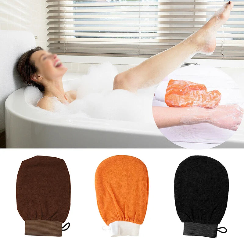 1PC Scrub Exfoliating Gloves Back Scrub Dead Skin Facial Massage Gloves Durable Multi Color Deep Cleansing Towels For Shower