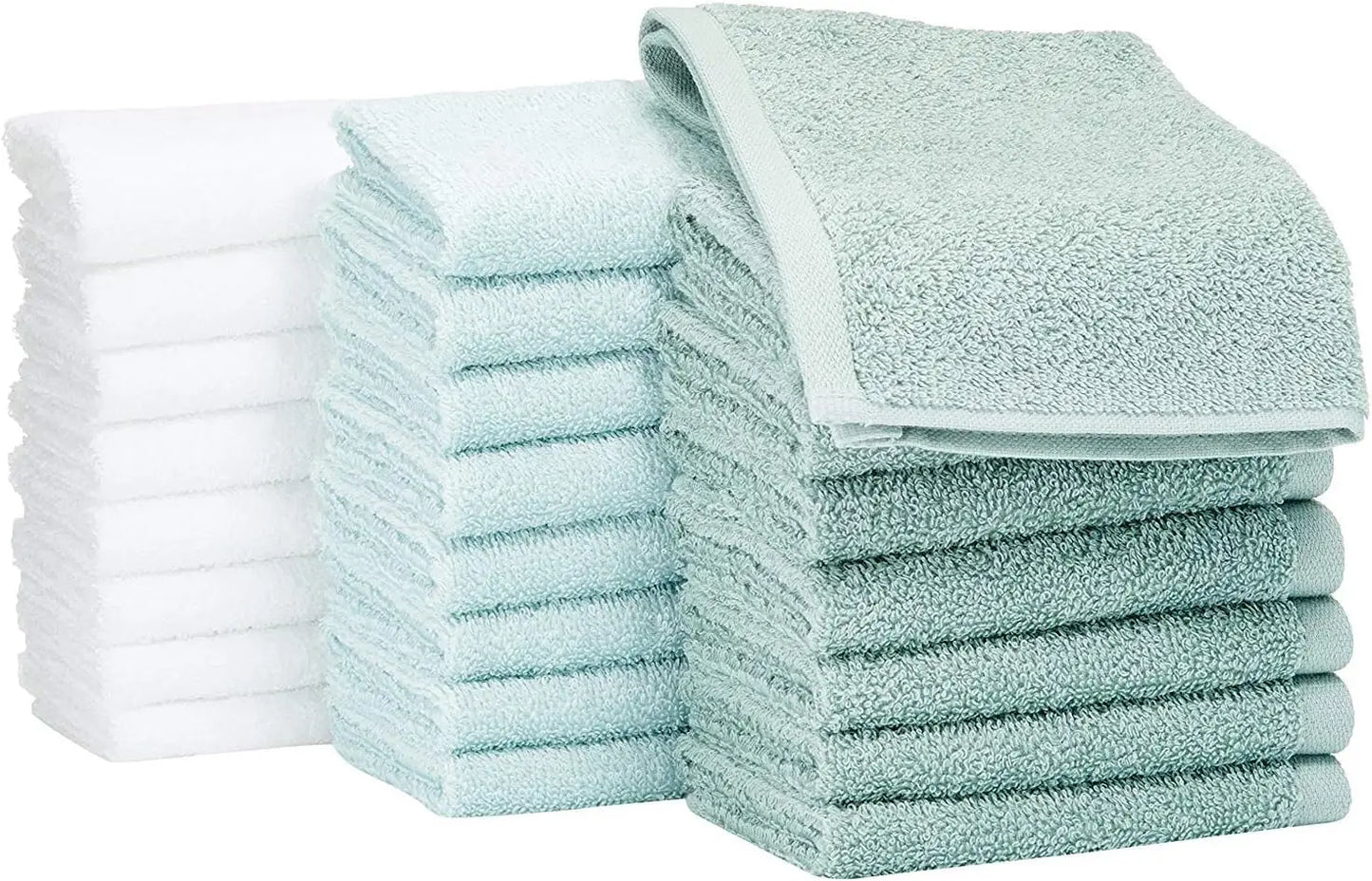 100% cotton towels Bathroom, quick drying salon towels, soft and highly absorbent, 24 packs, white, 12 x 12 inches