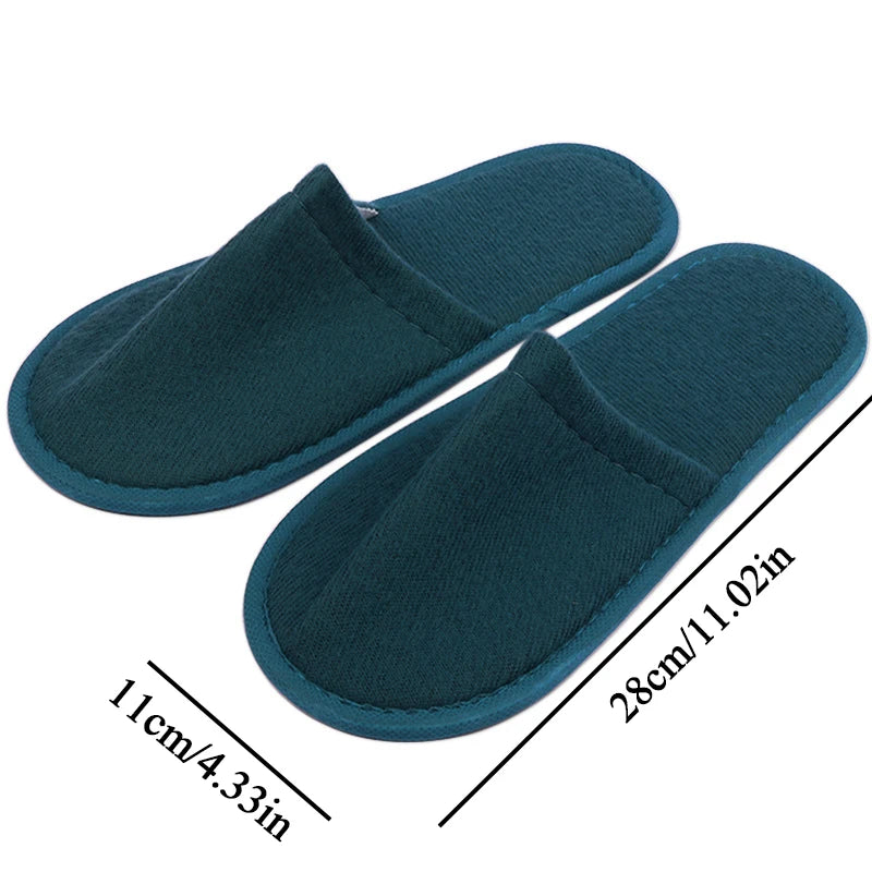 5Pairs Disposable Slippers Hotel Travel Slipper Party Home Guest Men Women Unisex Closed Toe Anti-slip Slippers Sanitary Sandals