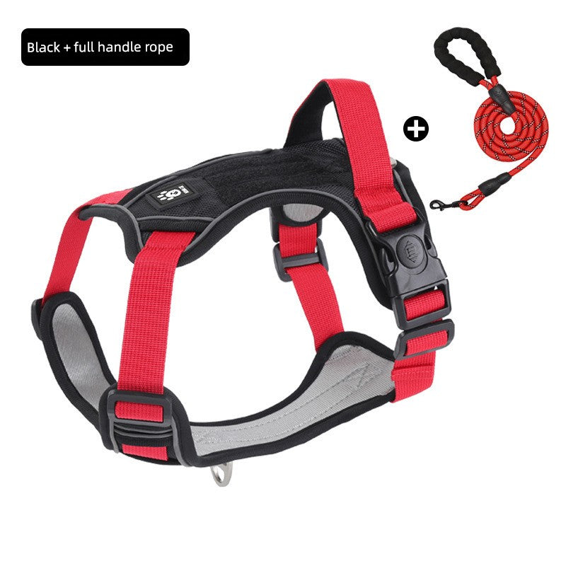 Pet Hand Holding Rope Vest-Style Dog Breast Strap Medium Large Dog Dog Leash Explosion-Proof Dog Hand Holding Rope