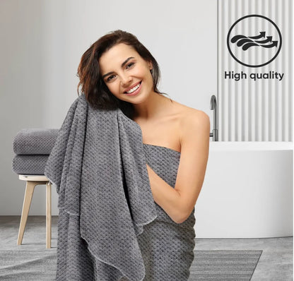 Bath Towel Set Pack of 2, (27 x 54 Inches) Microfiber Ultra Soft Highly Absorbent Bath Towel, Lightweight and Quick Drying Towel