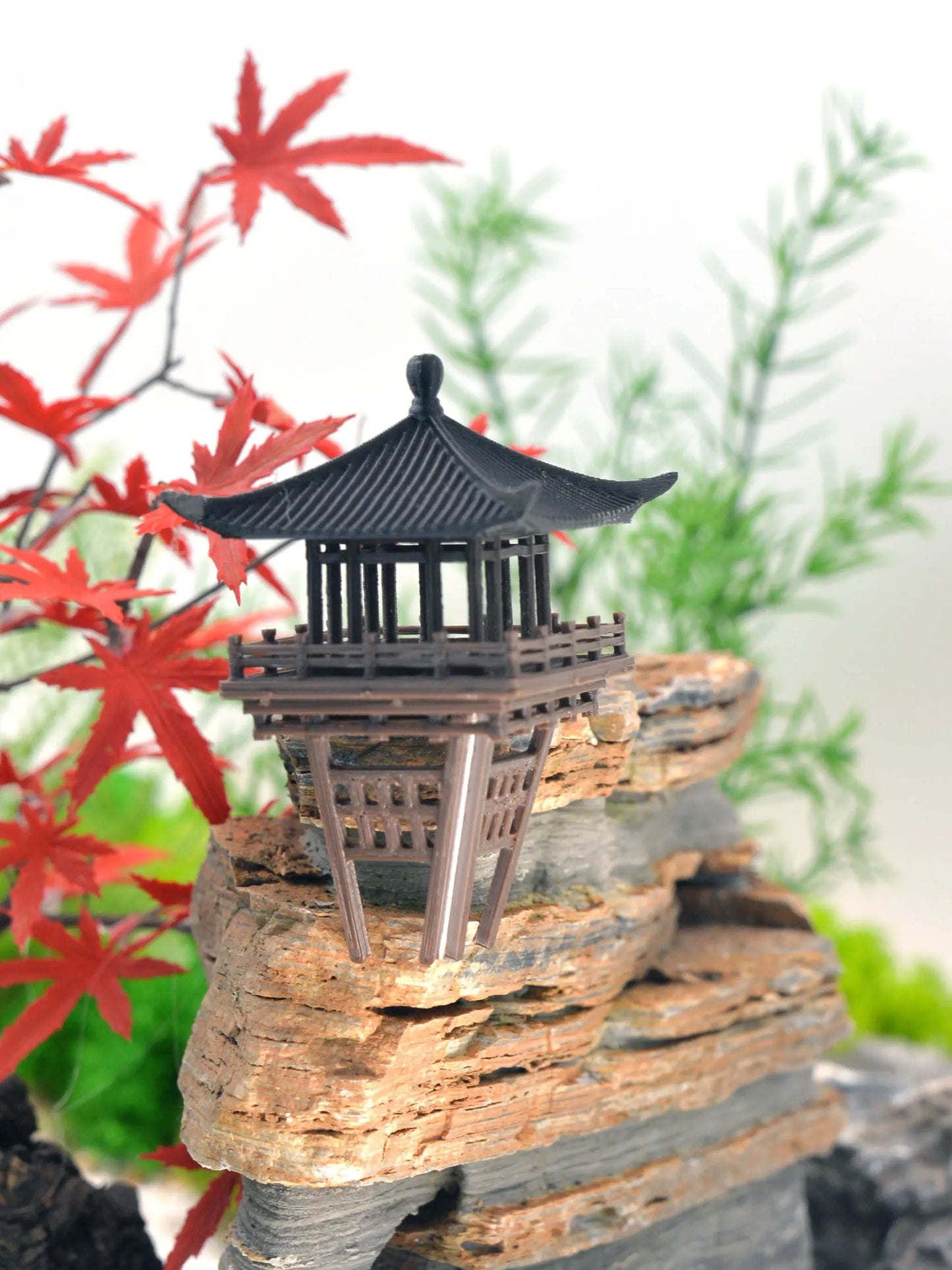 Gazebo Chinese retro building hanging pavilion rockery bonsai micro landscape pavilion DIY new style decoration 3D printing