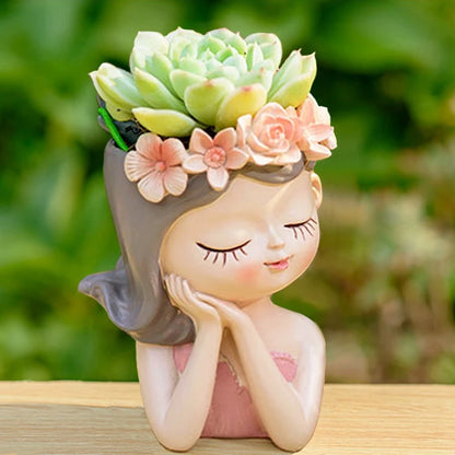 Small Fairy Succulent Plant Pot Kit With Drainage Hole 4 Inch Indoor Cactus Pot Unique Cute Flower Vases Decor