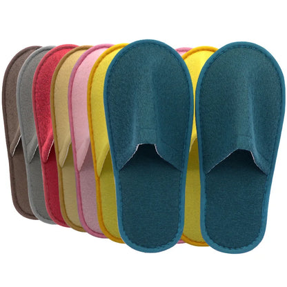 Women Men Disposable Slippers Non-Slip Hotel Travel Slipper Home Indoor Guest Slippers Unisex Closed Toe Shoes Salon Homestay