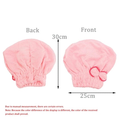 Women Soft Microfiber Towels Shower Cap Towel Bath Hats for Women Dry Hair Cap Quick Drying Soft for Lady Turban Head Girl Towel