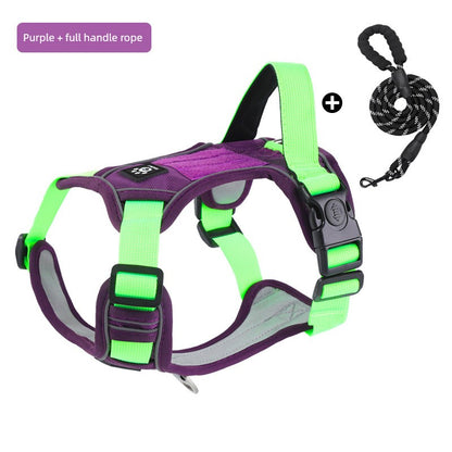 Pet Hand Holding Rope Vest-Style Dog Breast Strap Medium Large Dog Dog Leash Explosion-Proof Dog Hand Holding Rope