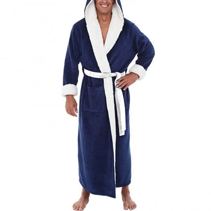 Bathrobe Clothes Nightgown Sleepwear Casual Long Sleeve Mens Man Winter Warm Flannel Robe Plush Shawl Male Bath Robe Lounge Home