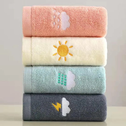 Bathroom towel, 4, 100% cotton bath towel/face towel, 14 x 29 inches