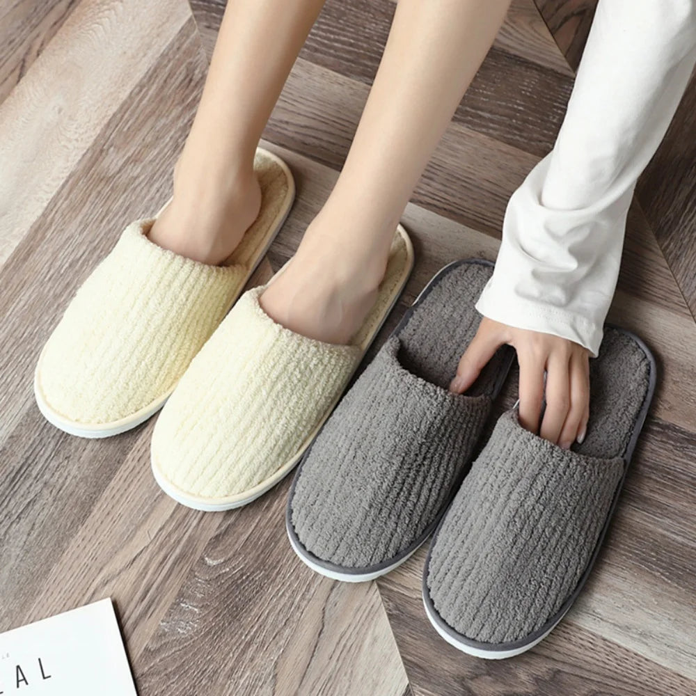 Hot 3/1 Pairs Non-slip Disposable Hotel Slippers Top Quality Thickened Bathroom Slippers Guest Travel Slippers SPA Guest Slides