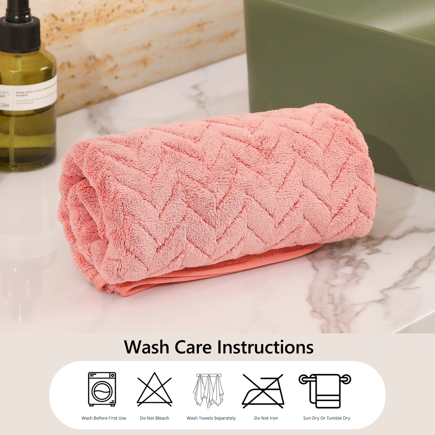 4 Pieces set Towel Set with Hook  Ultra Soft, Highly Absorbent for Bathroom, Kitchen, Yard, and Car ，Excellent hand towel