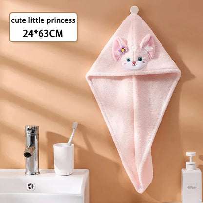 Quick-dry Hair Towel Women Long Hair Drying Hat Shower Bath Cap Hat Microfiber Solid Towel Cap Super Absorption Drying Turban