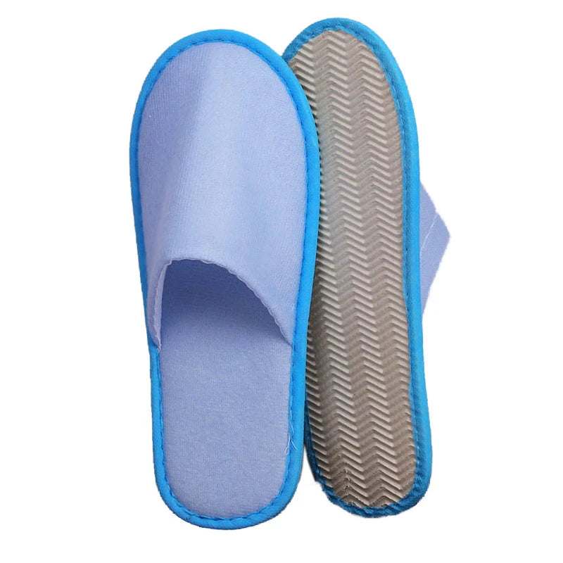 Women Men Disposable Slippers Non-Slip Hotel Travel Slipper Home Indoor Guest Slippers Unisex Closed Toe Shoes Salon Homestay