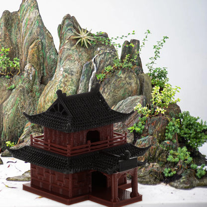 Pavilion Decorations Mini Simulation Statue Miniature Aquarium Japanese Plastic Fish Tank Garden