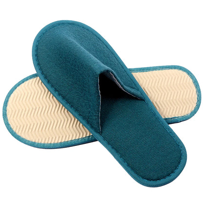 Women Men Disposable Slippers Non-Slip Hotel Travel Slipper Home Indoor Guest Slippers Unisex Closed Toe Shoes Salon Homestay