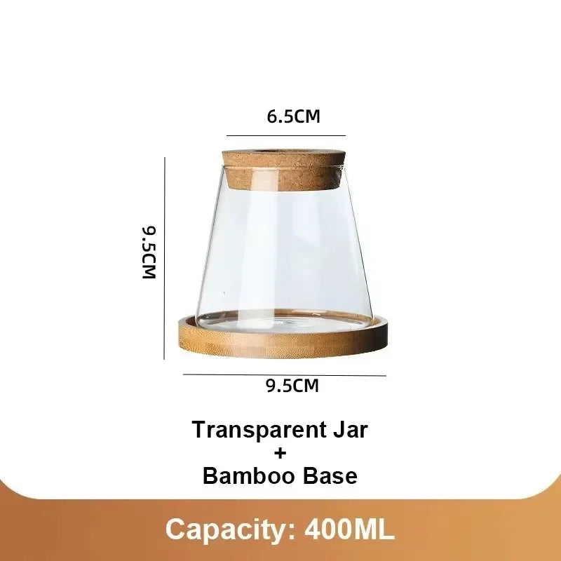 2/1Pcs Transparent Small Vase For Home Decoration Hydroponic Plants Glass Flower Pots Garden Decor With Base Tray Plant Pots