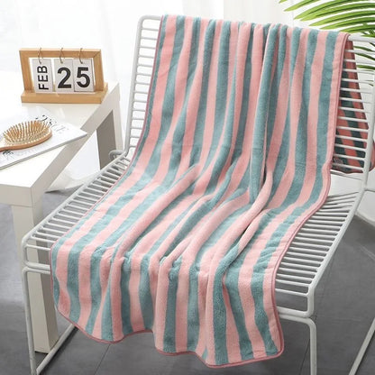 Stripe Super Soft Bath Towel 90 x 170 cm Bathroom Towel Gym Towel Sports Towel Beach Towel Super Absorbent 1pc