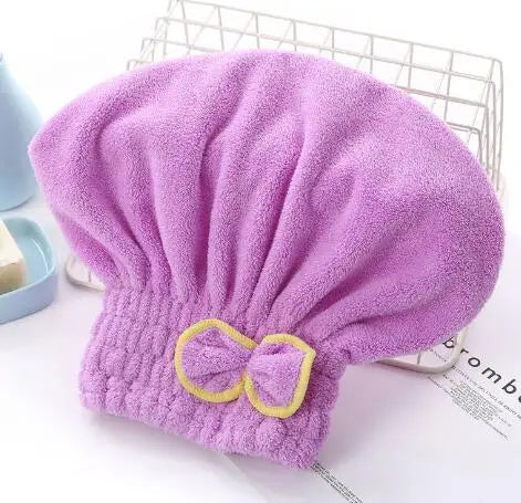 Women Soft Microfiber Towels Shower Cap Towel Bath Hats for Women Dry Hair Cap Quick Drying Soft for Lady Turban Head Girl Towel