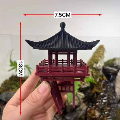 Gazebo Chinese retro building hanging pavilion rockery bonsai micro landscape pavilion DIY new style decoration 3D printing