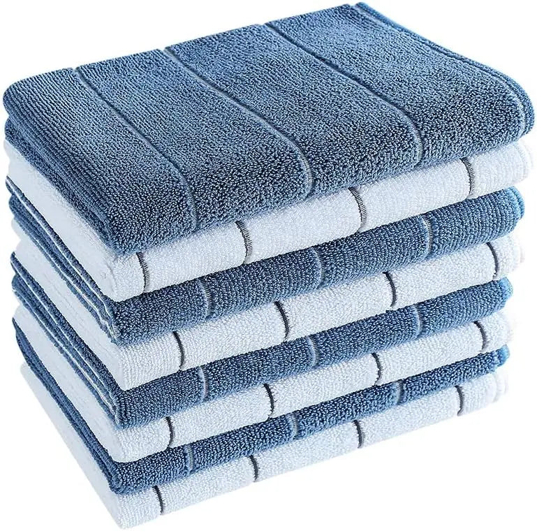 Superfiber kitchen towels - Super absorbent, soft and solid color dish towels, 8 packs, 26 x 18 inches