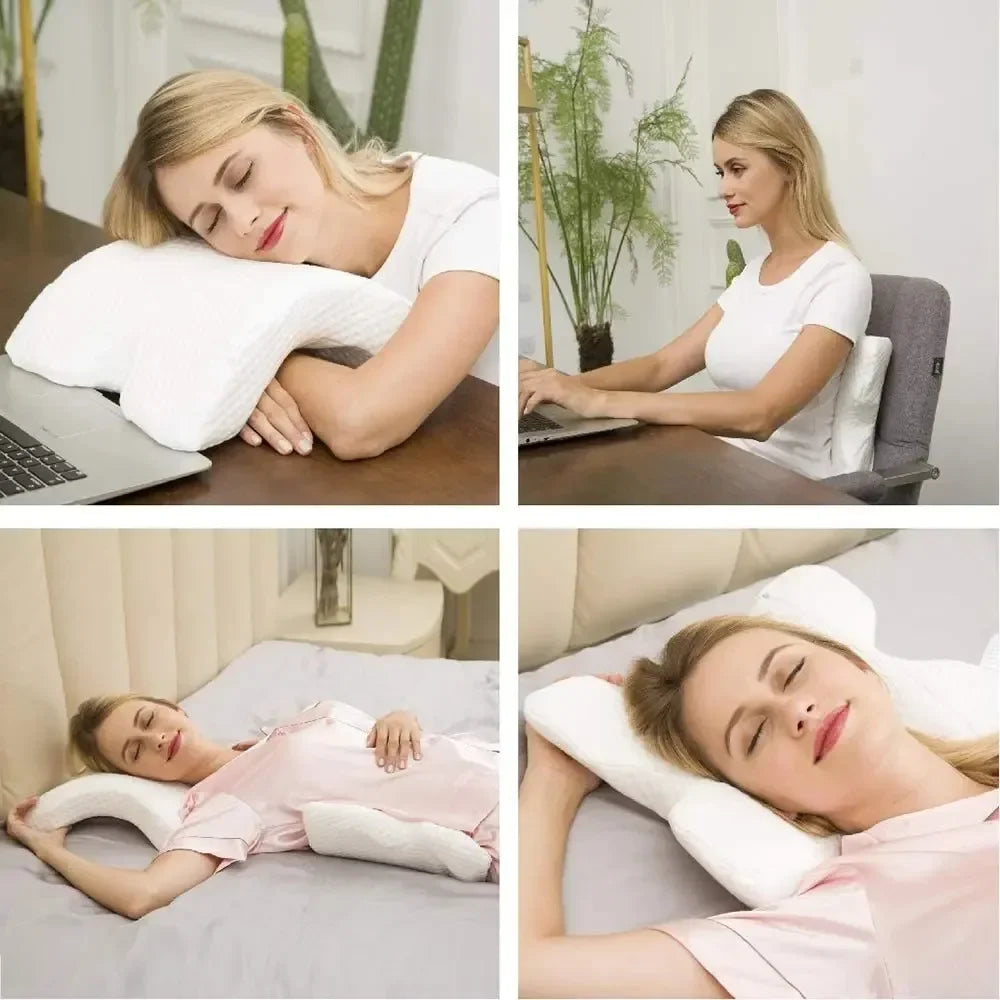 U-Shaped Curved Orthopedic Pillow for Sleep Memeory Foam Hand Hollow Orthopedic Products Neck Travel Side Sleepers Neck massage