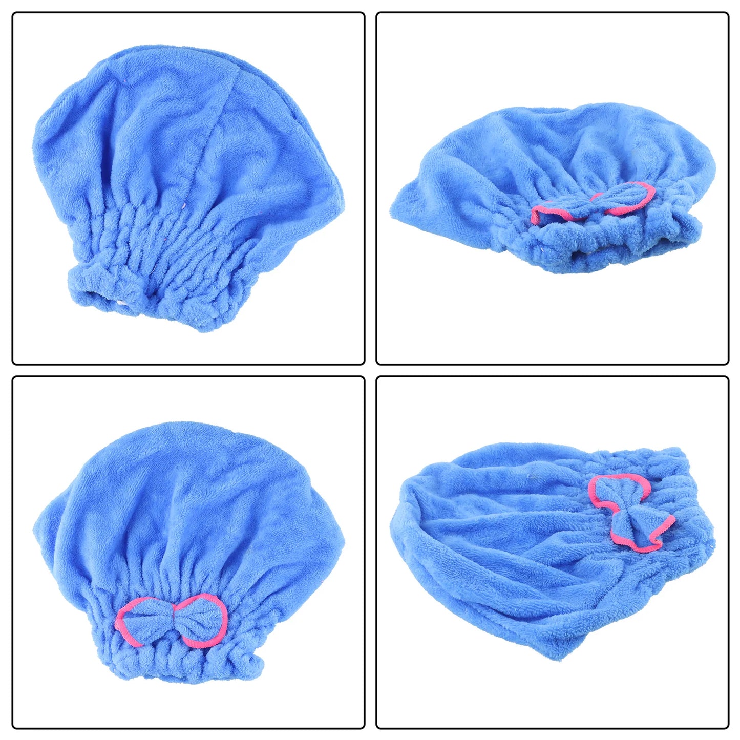 Lovely Little Hair Drying Cap Towel Microfiber Quickly Dry Hair Shower Hat Wrapped Towels Bathing Cap Bathroom Accessories