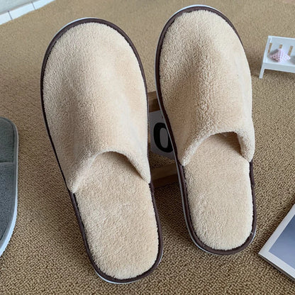 Disposable Hotel Slippers Men Guests Closed Toe House Hotel Friend Coming Slippers for Women Hotel Home Disposable Slippers