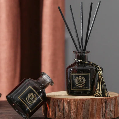 50ml Natural Aromatherapy Set Including 5 Black Vine Volatile Sticks Aromatherapy For Home Bedroom Bathroom Air Freshener Gift B