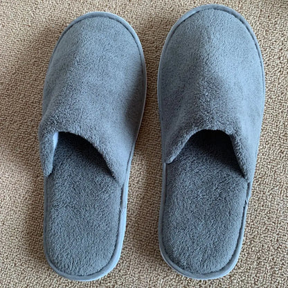 Disposable Slippers Hotel Travel Slipper Party Home Guest Slippers Men Women Solid Color Soft Hospitality Slippers Non-Slip