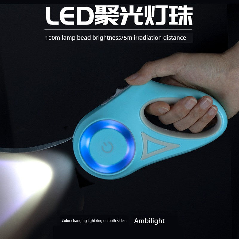 New Arrival LED Luminous Dog Leash Pet Hand Holding Rope Automatic Retractable Dog Leash Dog Leash Dog Leash Dog Leash Dog Supplies Rope