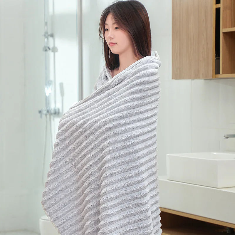 High Quality Large Size Bath Towel 90 x 170 cm Super Soft Bathroom Towel Gym Towel Sports Towel Beach Towel Super Absorbent 1pc