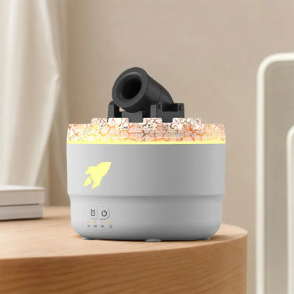 Portable Air Humidifier Volcanic Crack Light Cannons Air Aroma Diffuser with Timer Air Aromatherapy Humidifiers for Home Office