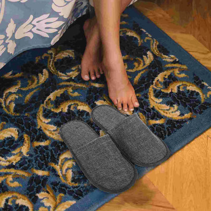 20 Pcs Home and Hotel Slippers Pairs Pack Shoes Comfortable Non-Slip Cotton Linen Spa Salon Vacation