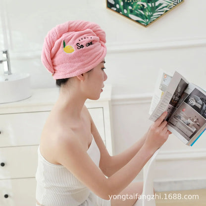 Women Soft Microfiber Towels Shower Cap Towel Bath Hats for Women Dry Hair Cap Quick Drying Soft for Lady Turban Head Girl Towel