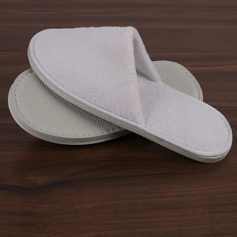 Disposable Slippers Hotel Travel Slipper Party Home Guest Slippers Men Women Solid Color Soft Hospitality Slippers Non-Slip