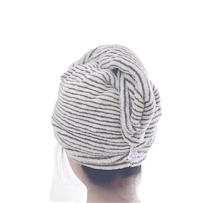 Wholesale of New Gray Bamboo Charcoal Dry Hair Caps, Soft Water Absorbing Shower Caps,home and Daily Dry Hair Towels