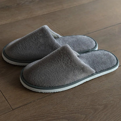 Disposable Slippers Hotel Travel Slipper Party Home Guest Slippers Men Women Solid Color Soft Hospitality Slippers Non-Slip