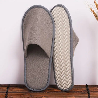 5Pairs Disposable Slippers Hotel Travel Slipper Party Home Guest Men Women Unisex Closed Toe Anti-slip Slippers Sanitary Sandals