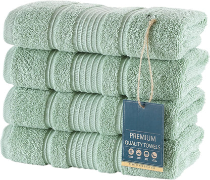 4 piece towels, 100% Turkish cotton quality bathroom towels