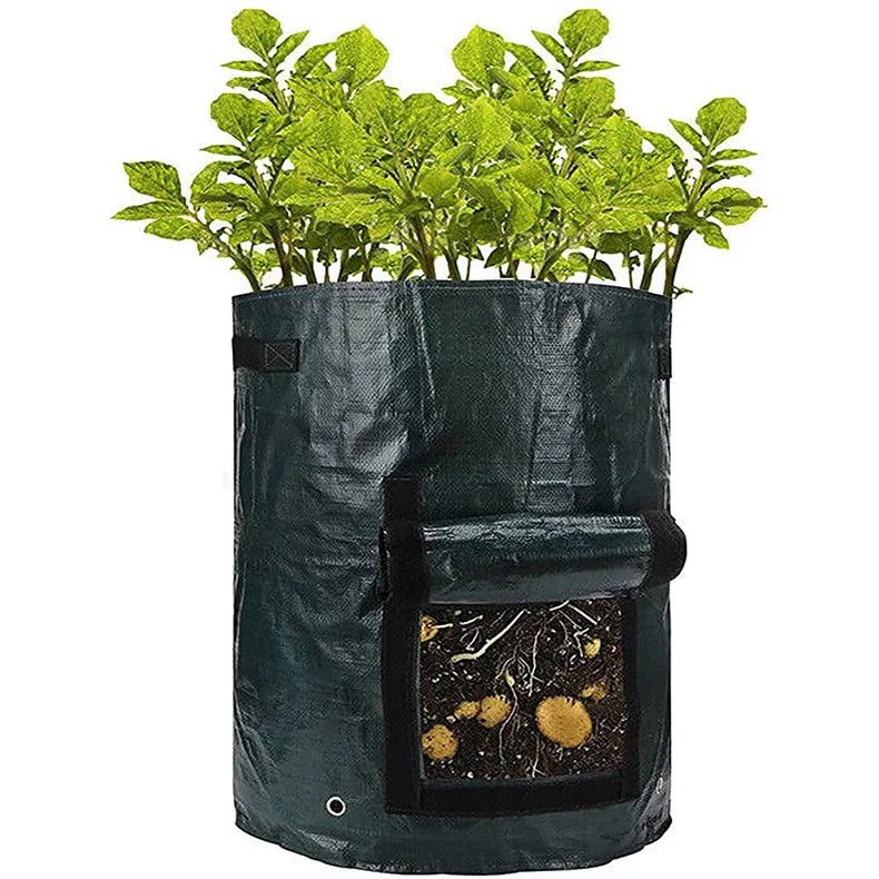 Potato Grow Bags PE Vegetable Planter Growing Bag DIY Fabric Grow Pot Outdoor Garden Pots Garden Tools Veget Garden 3 Gallons