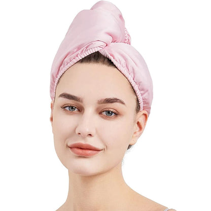 Lady Silk Dry Hair Cap Satin Soft Microfiber Double Sided Usable Shower Hair Towel