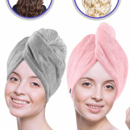 Towel Dry Hair Cap Microfiber Hair Drying Wrap Strong Water Absorbent Triangle Shower Hat