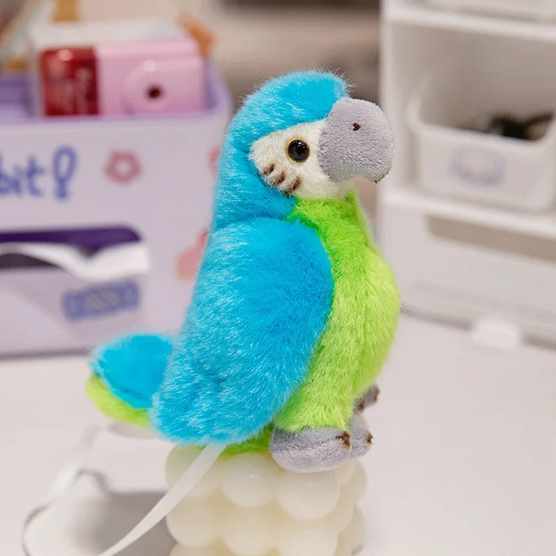 12CM Magnetic Simulation Parrot Plush Toy Stuffed Soft Animal Pillow Fun Toys Home Decro Girls Birthday Christmas Gifts