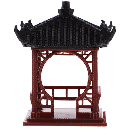 Small Pagoda Statue Mini House Ornament Gazebo Chinese Style Bonsai Temple Model