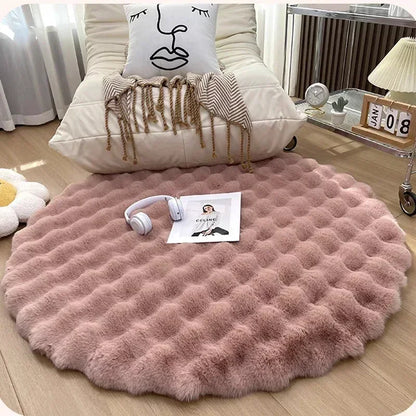 Room Decor Plush Round Carpets for Living Room 2024 Non Slip Shaggy Rug Floor Mat Soft Area Rugs Bedroom Bedside Fluffy Mats