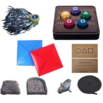Korean Folk Game Sets Dice Party Game Props Square Circle Triangle Family Stone Catching Game Props Gonggi Jack Set For Kid Set