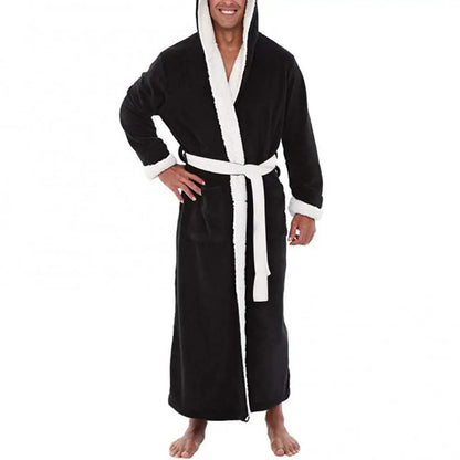 Bathrobe Clothes Nightgown Sleepwear Casual Long Sleeve Mens Man Winter Warm Flannel Robe Plush Shawl Male Bath Robe Lounge Home